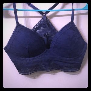 Blue lace bralette from Victorious Secret